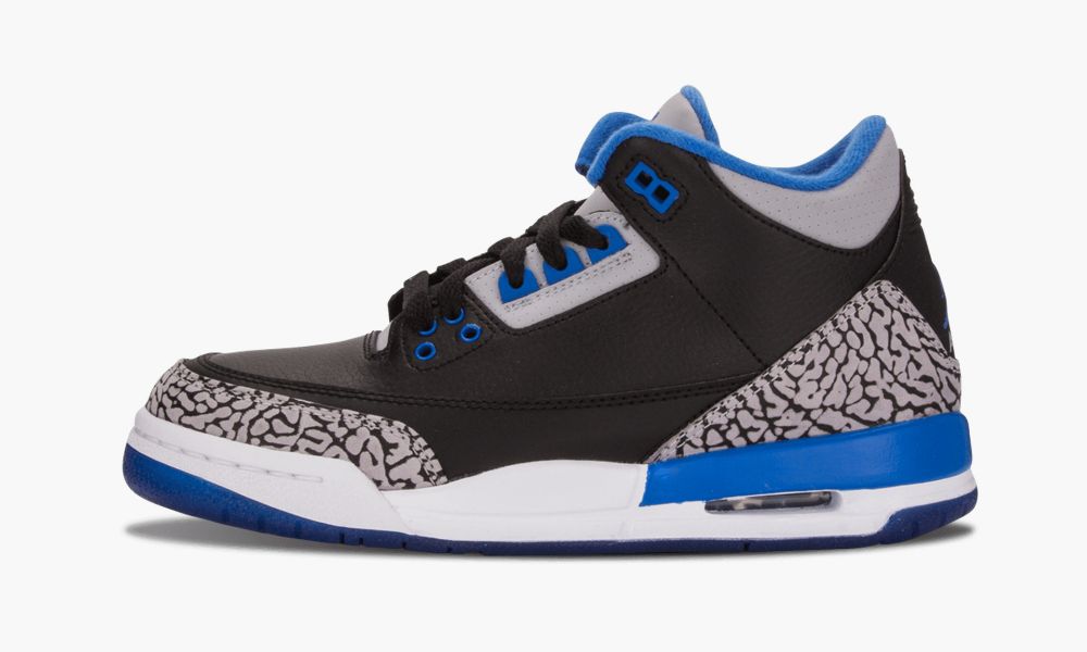 Nike AIr Jordan 3 Retro BG "Sport Blue" Dječje Cipele Crne Plave Sive | Hrvatska-0725934