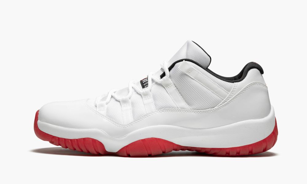 Nike Air Jordan 11 Retro Low "White/Varsity Red" Muške Cipele Crne Bijele Crvene | Hrvatska-5906723