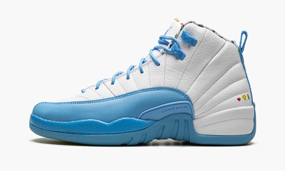 Nike Air Jordan 12 GS "Emoji" Dječje Cipele Bijele Plave Limun | Hrvatska-5287403