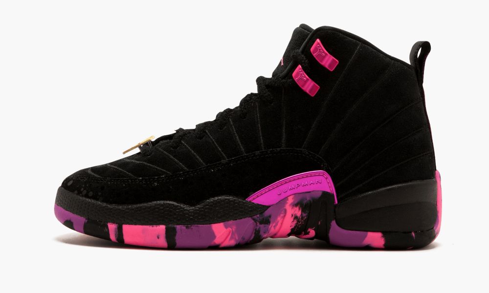 Nike Air Jordan 12 Retro DB BG Dječje Cipele Crne Ljubičaste Roze | Hrvatska-1520894