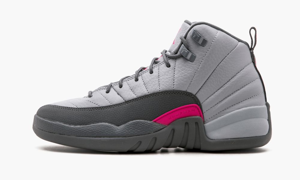 Nike Air Jordan 12 Retro GG "Wolf Grey / Vivid Pink" Dječje Cipele Roze Sive | Hrvatska-2835746