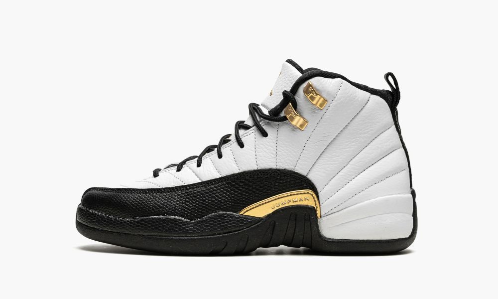 Nike Air Jordan 12 Retro GS "Royalty Taxi" Dječje Cipele Crne Bijele Zlatne | Hrvatska-8593017