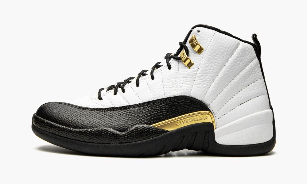 Nike Air Jordan 12 Retro "Royalty Taxi" Muške Cipele Crne Bijele Zlatne | Hrvatska-0921578