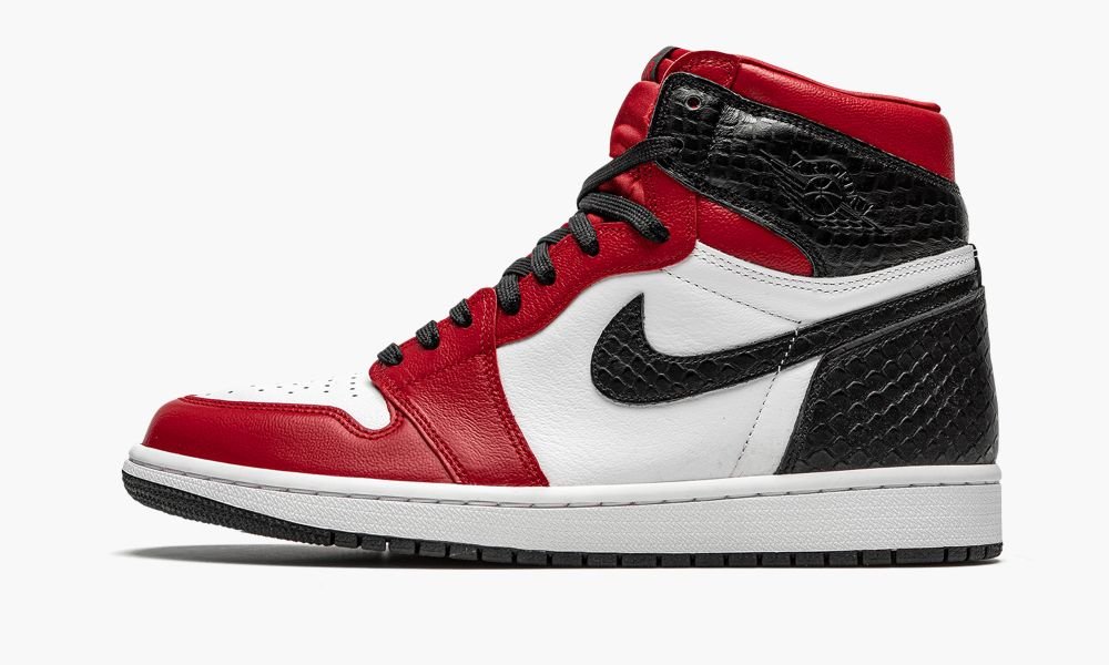 Nike Air Jordan 1 High Retro "Satin Snake" Ženske Cipele Crne Crvene | Hrvatska-1785923