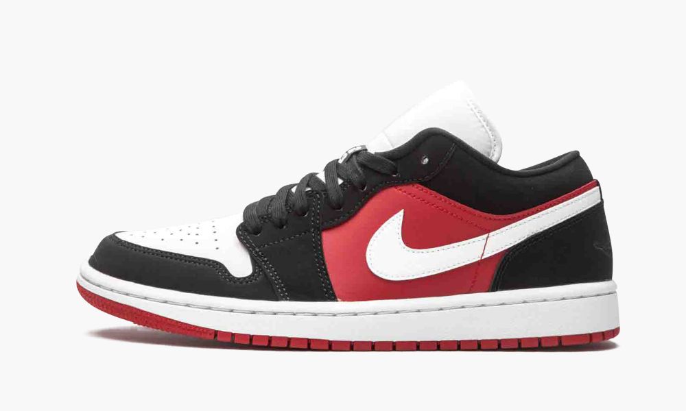 Nike Air Jordan 1 Low "Black / White / Gym Red" Ženske Cipele Crne Crvene Bijele | Hrvatska-6835209