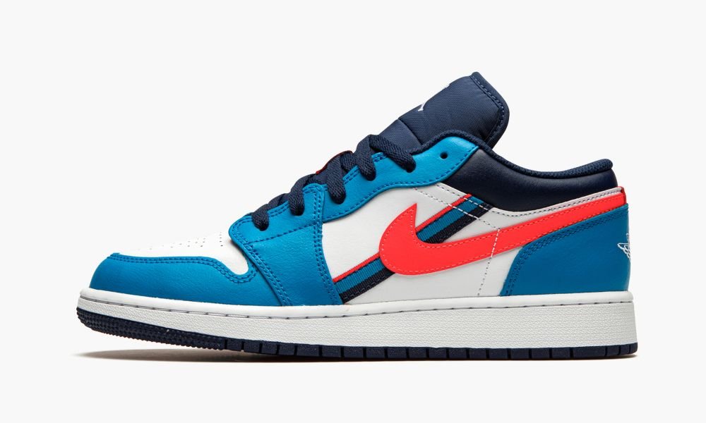 Nike Air Jordan 1 Low (GS) "Game Time" Dječje Cipele Bijele Plave Crvene | Hrvatska-9125730