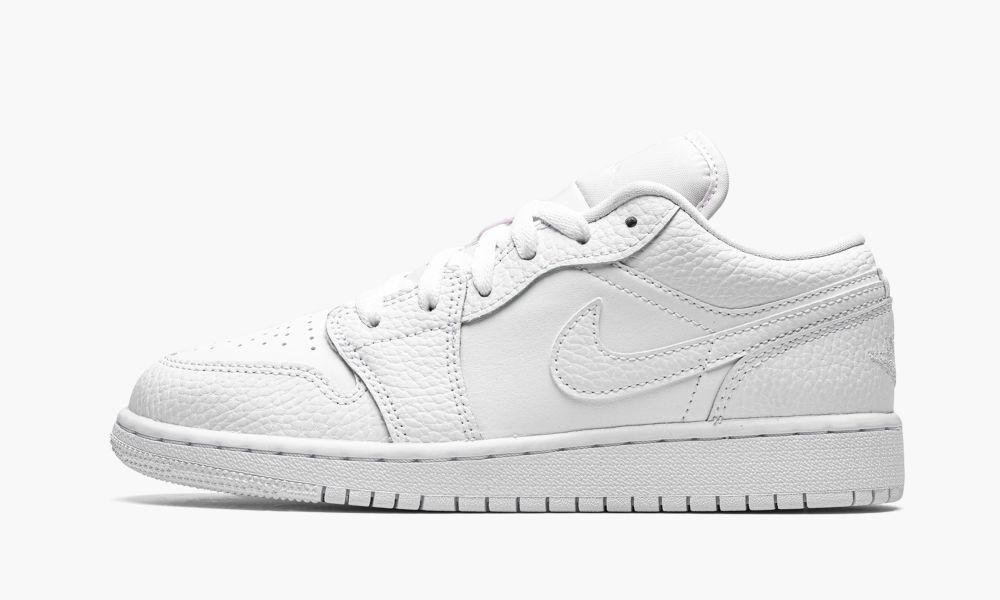 Nike Air Jordan 1 Low GS "Triple White" Dječje Cipele Bijele | Hrvatska-0241976