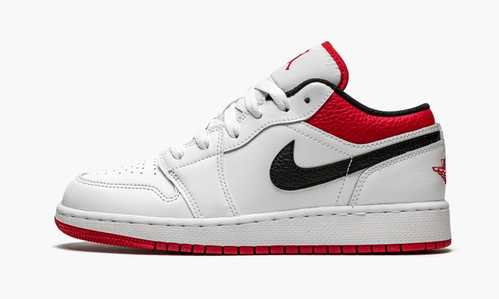 Nike Air Jordan 1 Low GS "White / Gym Red" Dječje Cipele Crvene Crne Bijele Crvene | Hrvatska-5631842