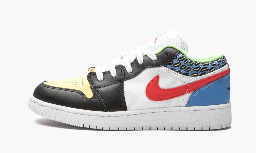 Nike Air Jordan 1 Low GS "White Mesh / Multicolor" Dječje Cipele Crne Crvene Bijele | Hrvatska-7261548