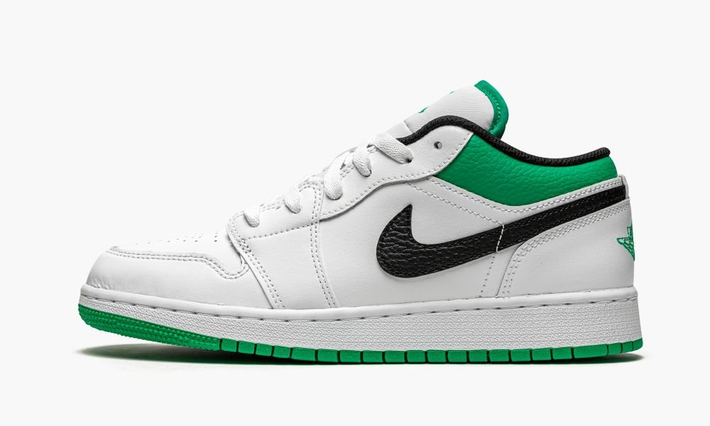 Nike Air Jordan 1 Low GS "White / Stadium Green" Dječje Cipele Bijele Crne Zelene | Hrvatska-4826731