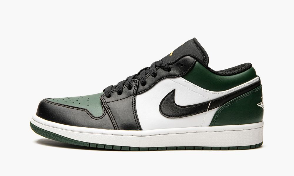 Nike Air Jordan 1 Low "Green Toe" Muške Cipele Crne Zelene Bijele Zelene | Hrvatska-9218673