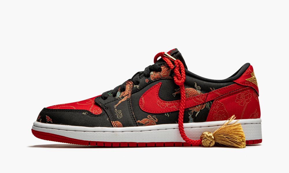 Nike Air Jordan 1 Low OG "Chinese New Year 2021" Muške Cipele Crne Crvene | Hrvatska-2460139