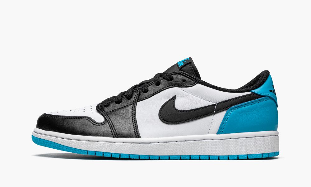 Nike Air Jordan 1 Low OG "UNC" Muške Cipele Bijele Crne Visebojne Plave | Hrvatska-5713940