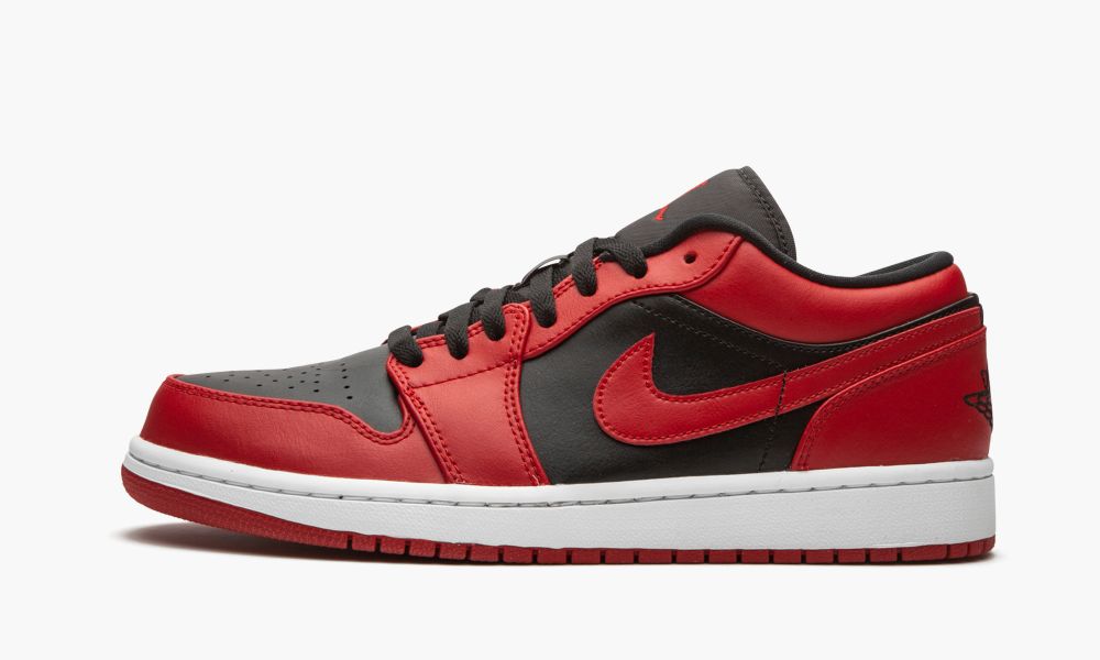 Nike Air Jordan 1 Low "Reverse Bred" Muške Cipele Crne Crvene Bijele | Hrvatska-8963107