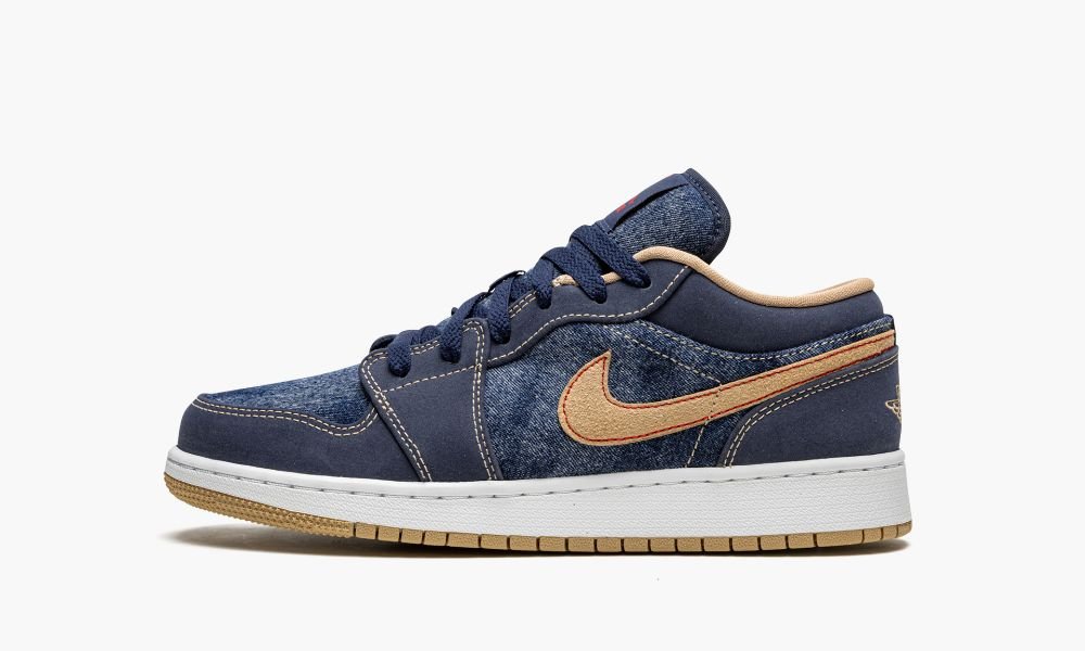 Nike Air Jordan 1 Low SE GS "Denim" Dječje Cipele Plave Tamnoplave | Hrvatska-4256708