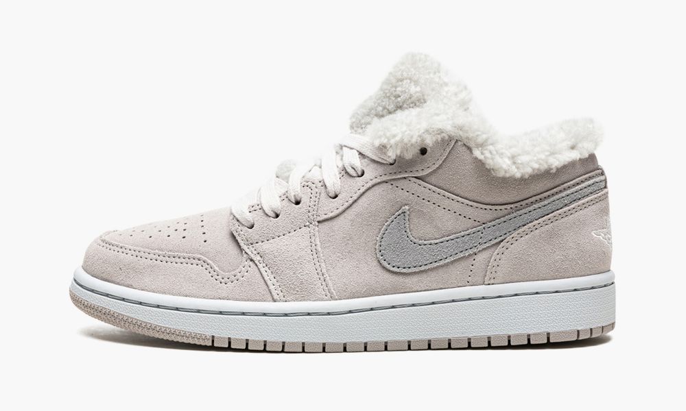 Nike Air Jordan 1 Low SE "Sherpa Fleece" Ženske Cipele Bijele Sive | Hrvatska-0863975