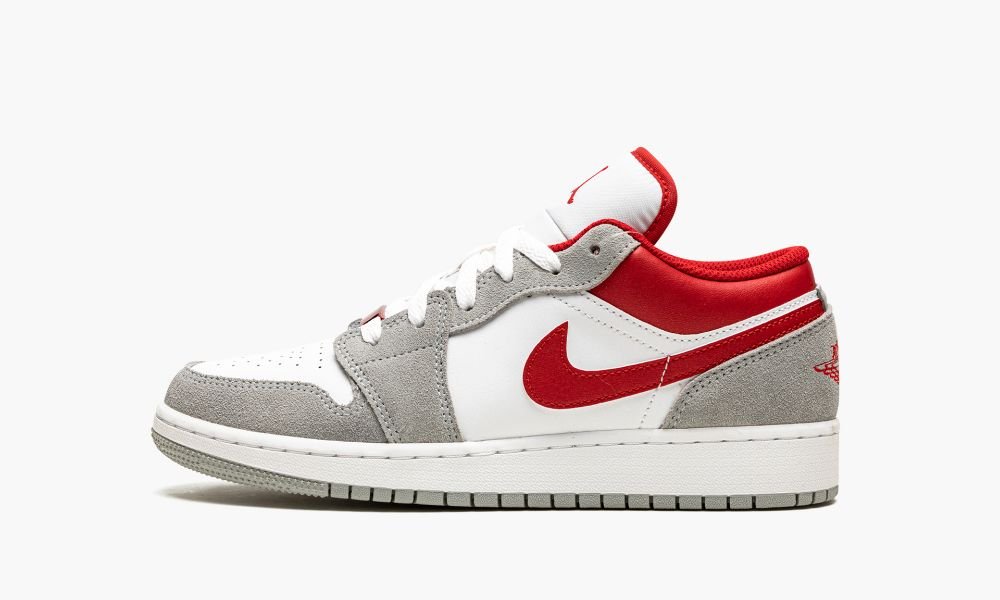 Nike Air Jordan 1 Low SE "Smoke Grey Gym Red" Dječje Cipele Bijele Crvene Sive Bijele | Hrvatska-2598617