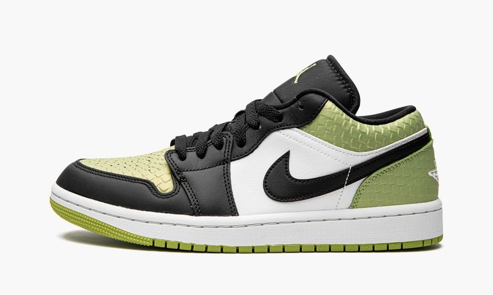 Nike Air Jordan 1 Low SE "Vivid Green Snakeskin" Ženske Cipele Crne Zelene | Hrvatska-5729610