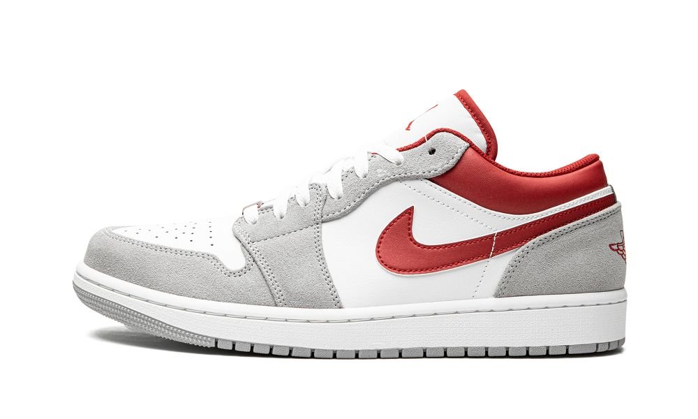 Nike Air Jordan 1 Low SE "White / Grey / Red" Muške Cipele Bijele Crvene Sive Bijele | Hrvatska-1598264