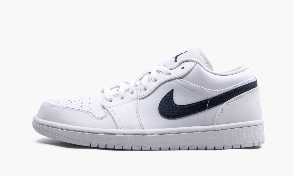 Nike Air Jordan 1 Low "White / Obsidian" Muške Cipele Bijele Obsidijanske | Hrvatska-2069387