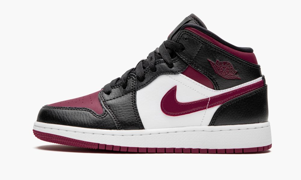 Nike Air Jordan 1 MID (GS) "Bred Toe" Dječje Cipele Crne Crvene Bijele | Hrvatska-9683752