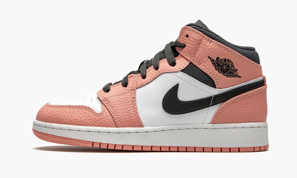 Nike Air Jordan 1 MID GS "Pink Quartz" Dječje Cipele Crne Roze Sive | Hrvatska-9028546