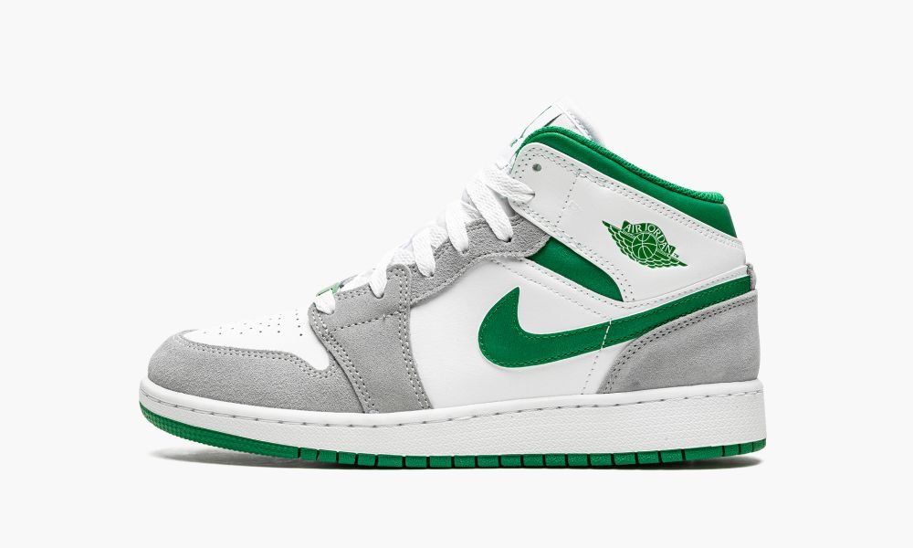Nike Air Jordan 1 MID SE (GS) Dječje Cipele Bijele Sive Tamno Zelene Sive | Hrvatska-6249375