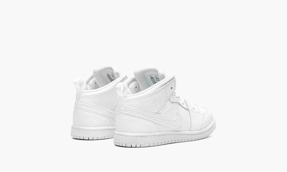 Nike Air Jordan 1 MID (TD) "Triple White" Dječje Cipele Bijele | Hrvatska-8052431