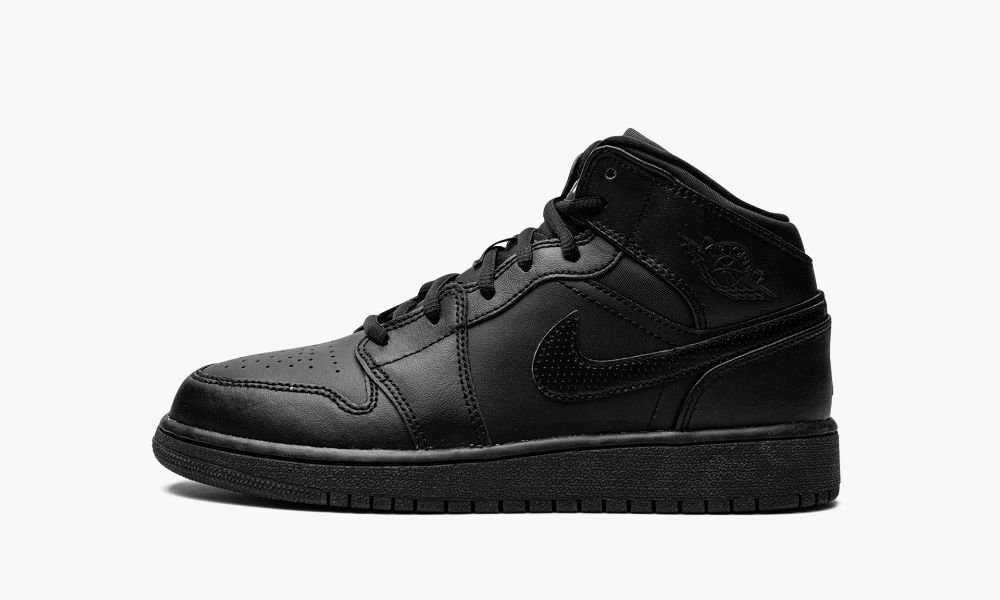 Nike Air Jordan 1 Mid "BLACK/WHITE" Dječje Cipele Crne Bijele | Hrvatska-2604517