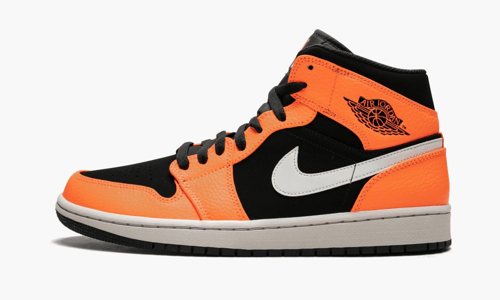 Nike Air Jordan 1 Mid "Black Cone" Muške Cipele Crne Narančaste | Hrvatska-1546328