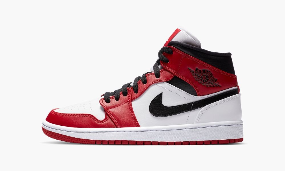 Nike Air Jordan 1 Mid "Chicago 2020" Muške Cipele Crvene Crne Bijele Crvene | Hrvatska-4625078