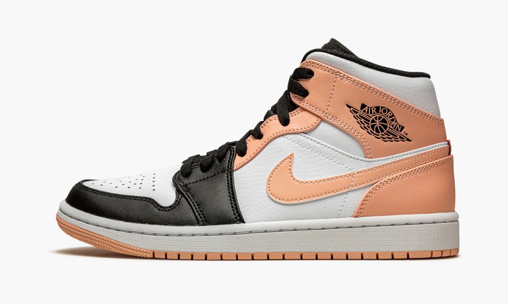 Nike Air Jordan 1 Mid "Crimson Tint" Muške Cipele Crne Roze Crne Crvene Bijele | Hrvatska-9201853