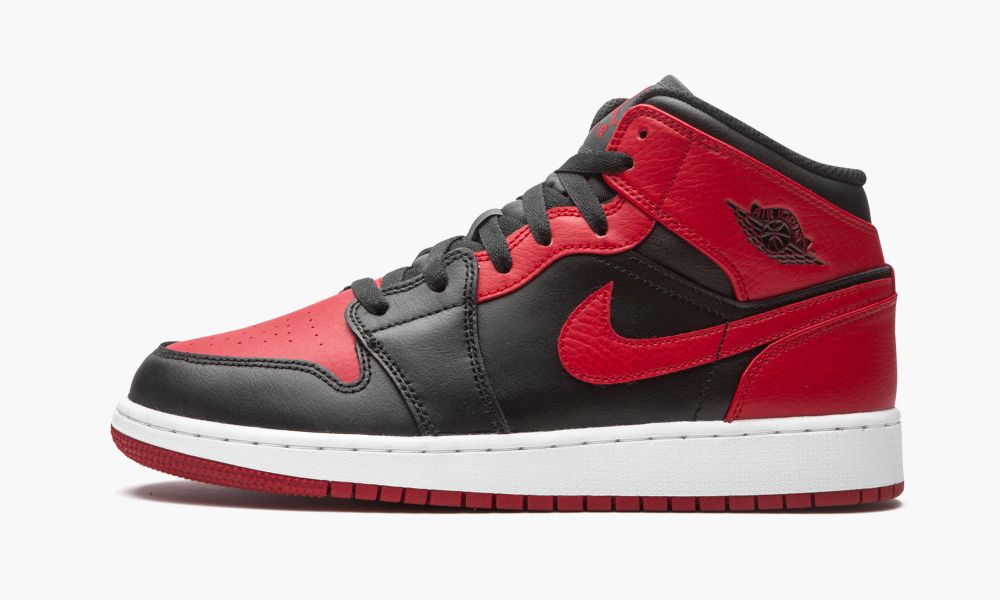 Nike Air Jordan 1 Mid GS "Banned 2020" Dječje Cipele Crne Crvene Bijele | Hrvatska-4296713