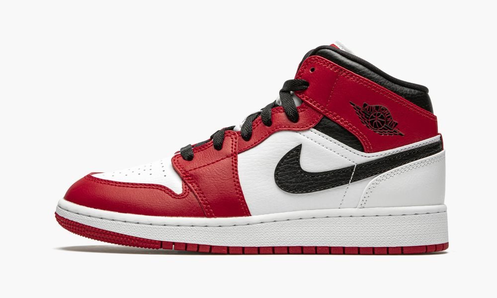 Nike Air Jordan 1 Mid GS "Chicago 2020" Dječje Cipele Crvene Crne Bijele Crvene | Hrvatska-6412790