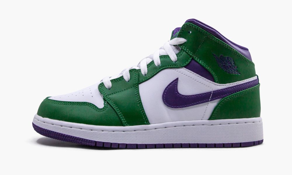 Nike Air Jordan 1 Mid (GS) "Hulk" Dječje Cipele Bijele Zelene Ljubičaste Bijele | Hrvatska-3794820