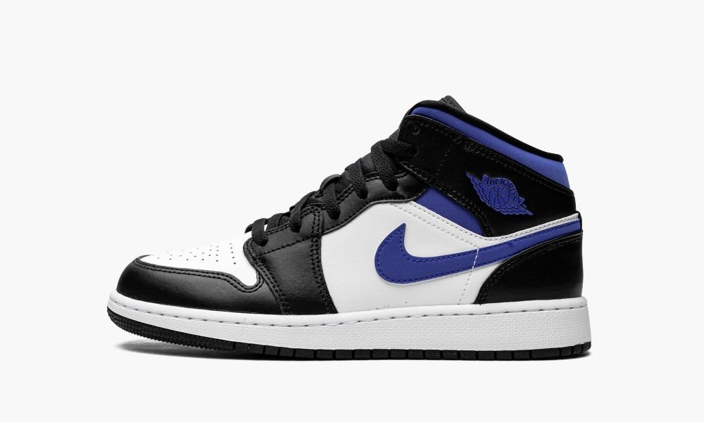 Nike Air Jordan 1 Mid GS "Racer Blue / Black / White" Dječje Cipele Crne Bijele Plave | Hrvatska-7910586