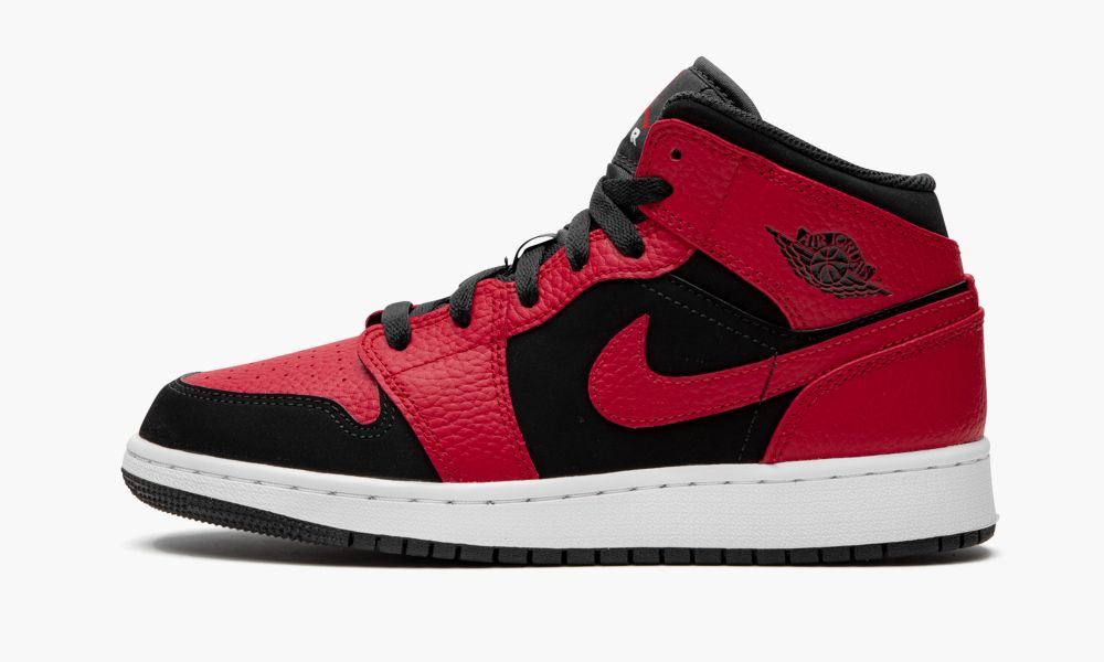 Nike Air Jordan 1 Mid (GS) "Reverse Bred" Dječje Cipele Crne Crvene Bijele | Hrvatska-2813496