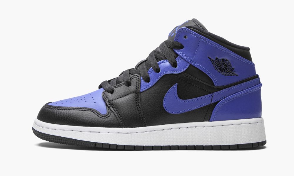 Nike Air Jordan 1 Mid GS "Royal 2020" Dječje Cipele Crne Bijele Plave Kraljevska Plava | Hrvatska-0958273