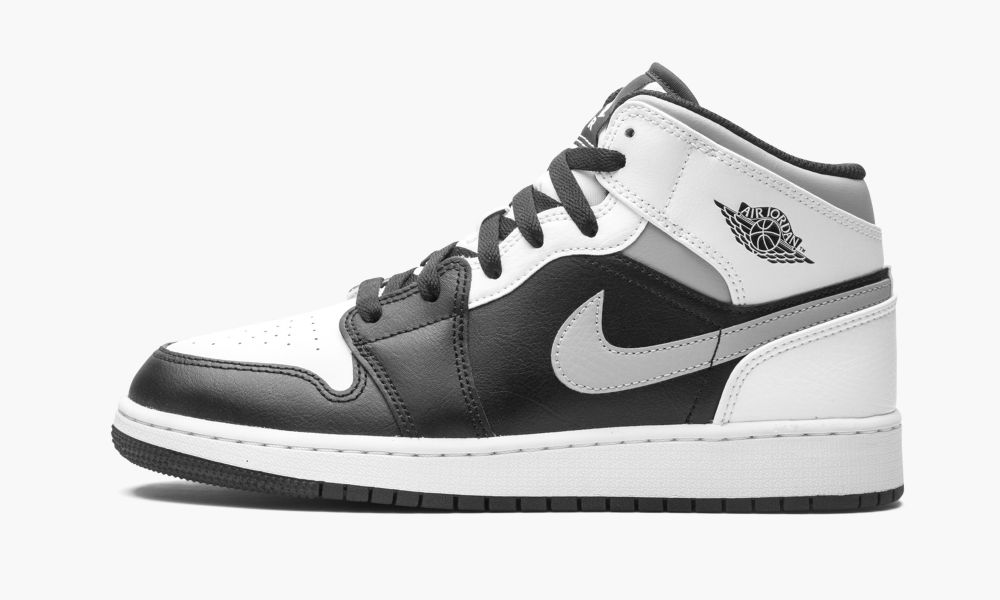 Nike Air Jordan 1 Mid GS "White Shadow" Dječje Cipele Crne Bijele Sive | Hrvatska-7905132