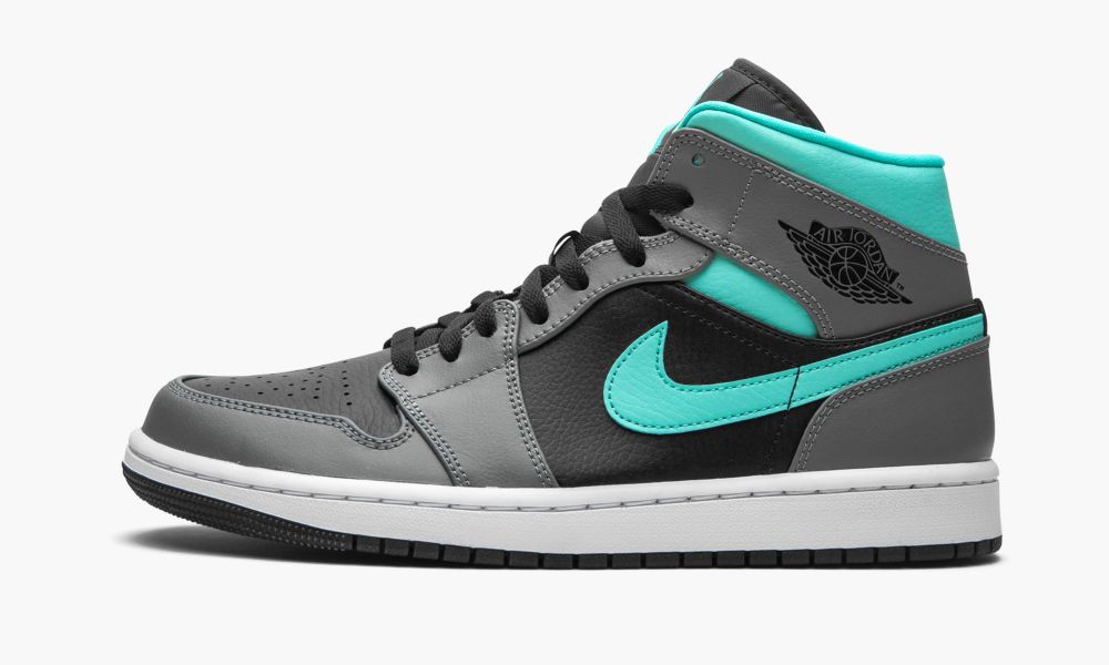 Nike Air Jordan 1 Mid "Grey/Aqua" Muške Cipele Plave Zelene Sive | Hrvatska-5437682