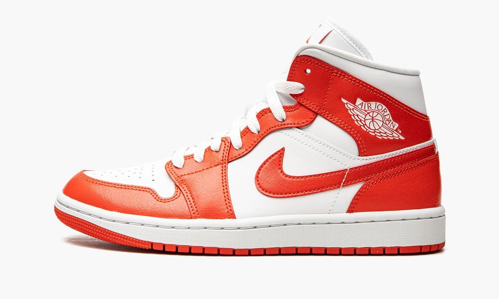 Nike Air Jordan 1 Mid "Habanero Red" Ženske Cipele Crvene Bijele | Hrvatska-6807439