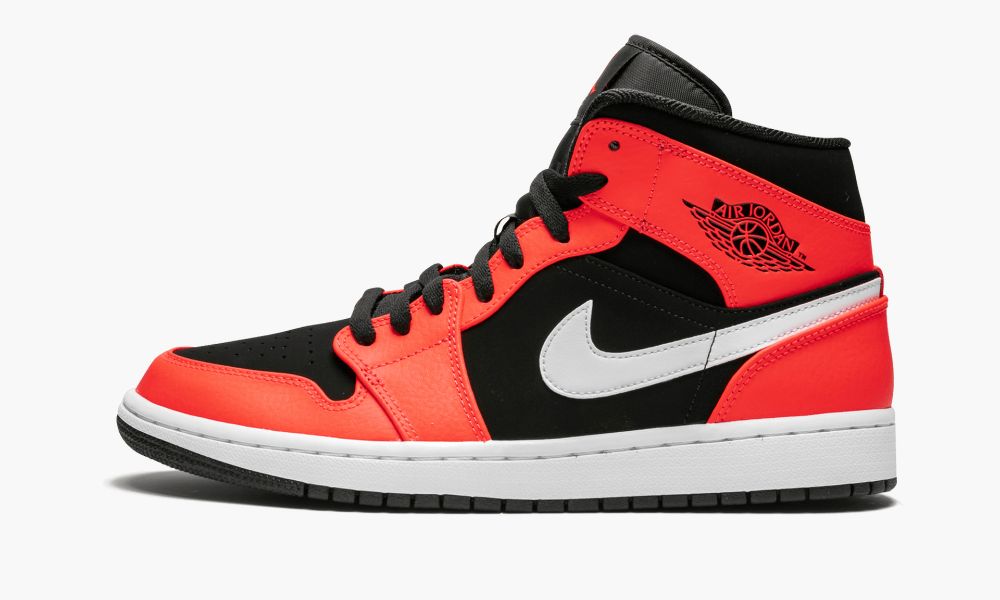 Nike Air Jordan 1 Mid "Infrared 23" Muške Cipele Crne Crvene Bijele | Hrvatska-2813706