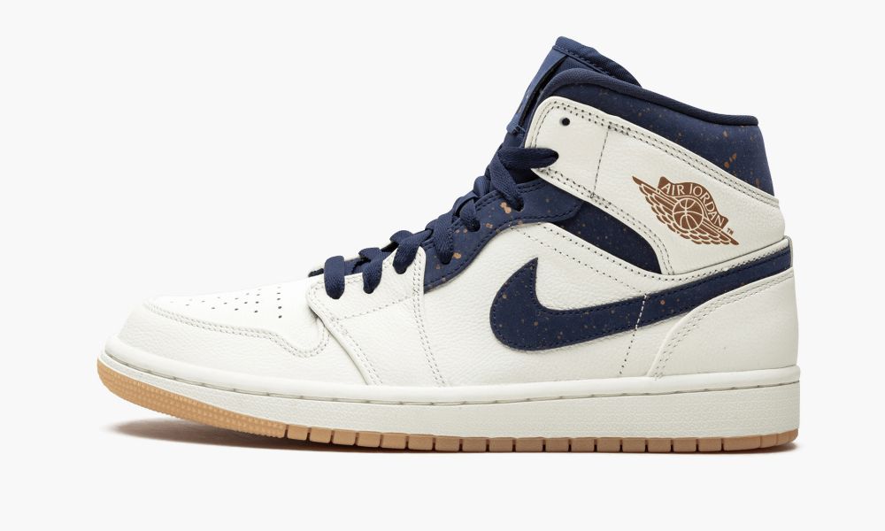 Nike Air Jordan 1 Mid Jeter Muške Cipele Bijele Tamnoplave | Hrvatska-5873429