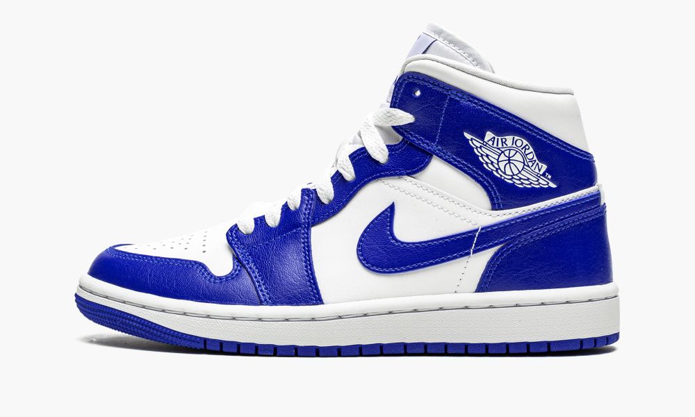 Nike Air Jordan 1 Mid "Kentucky Blue" Ženske Cipele Bijele Plave Kraljevska Plava | Hrvatska-9846035