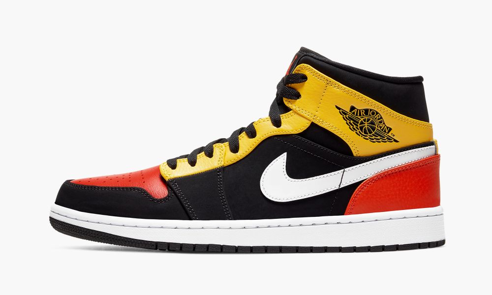 Nike Air Jordan 1 Mid SE "Amarillo Orange" Muške Cipele Crne Žute Narančaste | Hrvatska-5983427