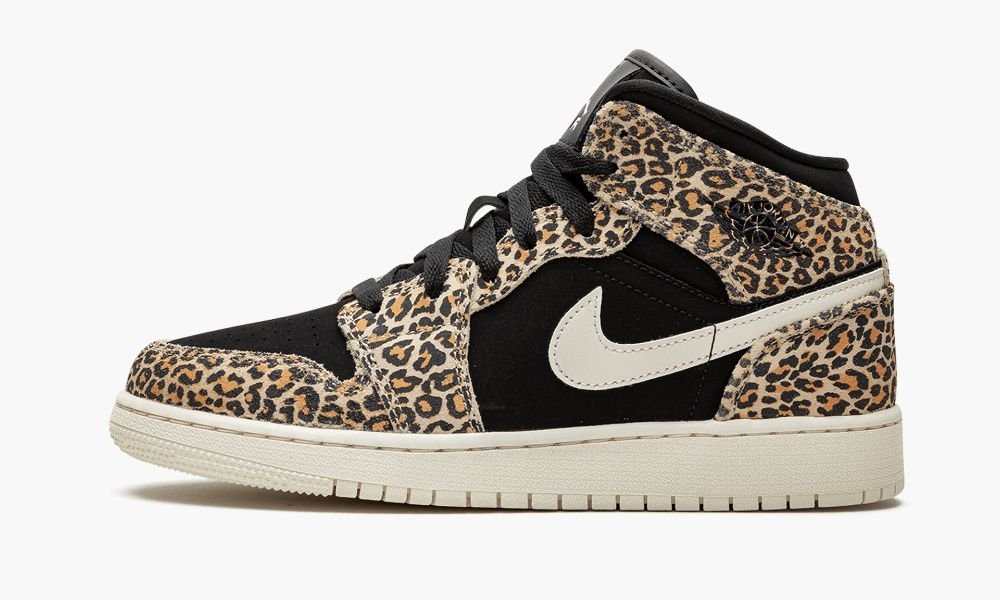 Nike Air Jordan 1 Mid SE (GS) "Cheetah" Dječje Cipele Crne Bijele | Hrvatska-0531974