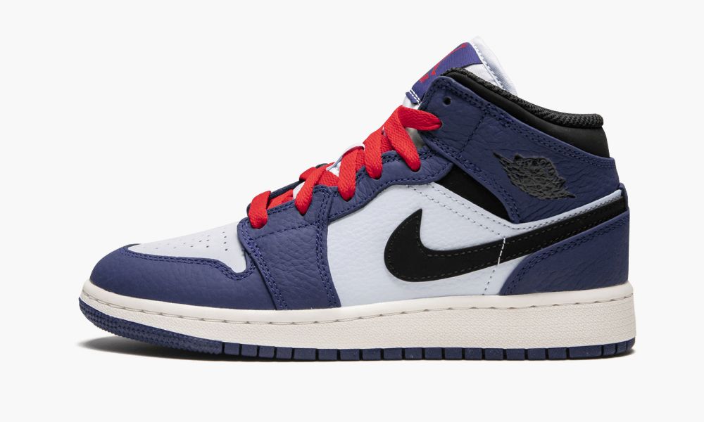 Nike Air Jordan 1 Mid SE (GS) "Deep Royal" Dječje Cipele Bijele Plave Crne Kraljevska Plava | Hrvatska-7264391