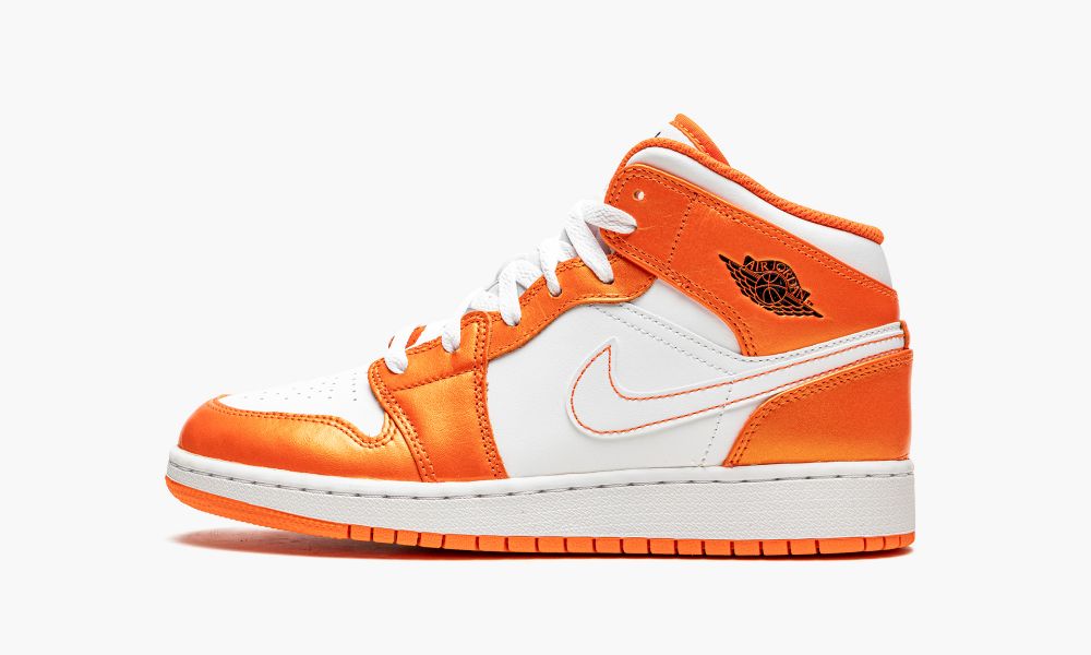 Nike Air Jordan 1 Mid SE GS "Electro Orange" Dječje Cipele Bijele Crne Narančaste Bijele Narančaste | Hrvatska-2734819