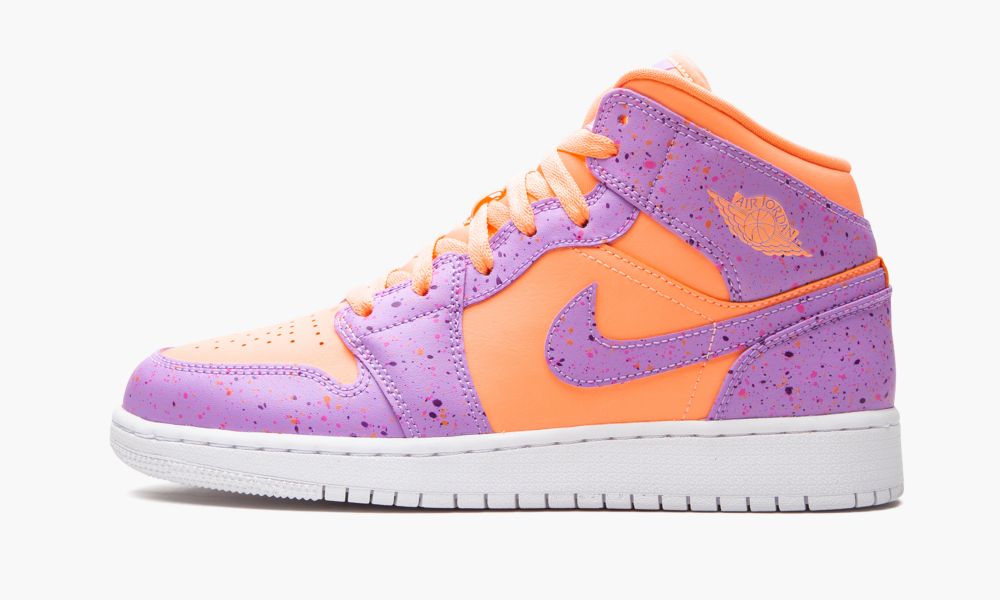 Nike Air Jordan 1 Mid SE (GS) "Orange Pulse / Atomic Violet" Dječje Cipele Narančaste Roze Ljubičaste | Hrvatska-7940581