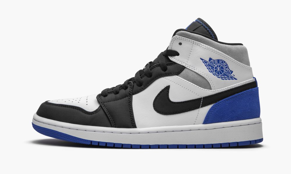 Nike Air Jordan 1 Mid SE "Game Royal Black Toe" Muške Cipele Crne Bijele Kraljevska Plava | Hrvatska-0132486